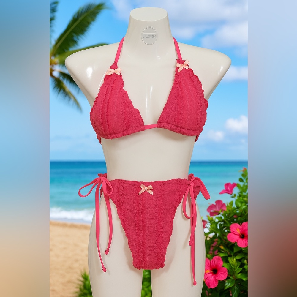 Pink Two Piece Swim Suit - ZAFUL (S)